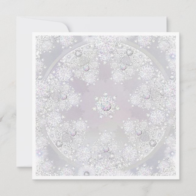 Tarjeta Copo de nieve blanco (Anverso)