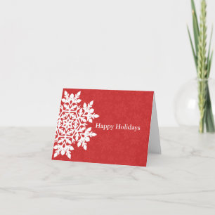 Tarjeta Copo de Nieve Blanco Elegante (Arándano)