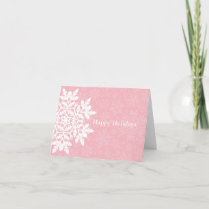 Tarjeta Copo de Nieve Blanco Elegante (Rubor de Azúcar)