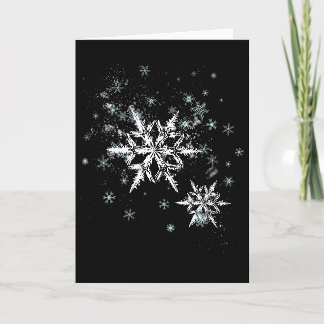 Tarjeta Copo de nieve para mujeres  (Anverso)