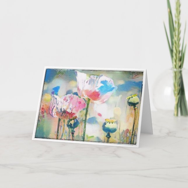 Tarjeta Copos de color de agua (Anverso)