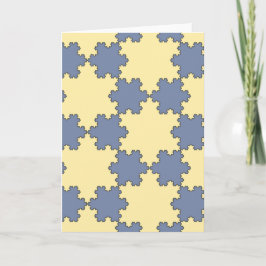 Tarjeta Copos de nieve de Koch Teselados (Modelo fractal)