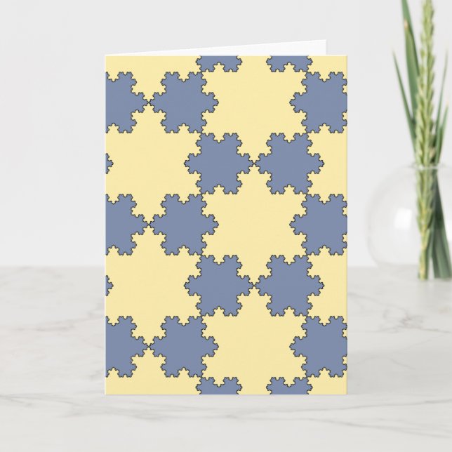 Tarjeta Copos de nieve de Koch Teselados (Modelo fractal) (Anverso)