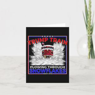Tarjeta ¡Copos de nieve para el presidente Trump! Tren Tru