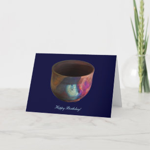 Tarjeta Copper Matt Raku - Feliz cumpleaños