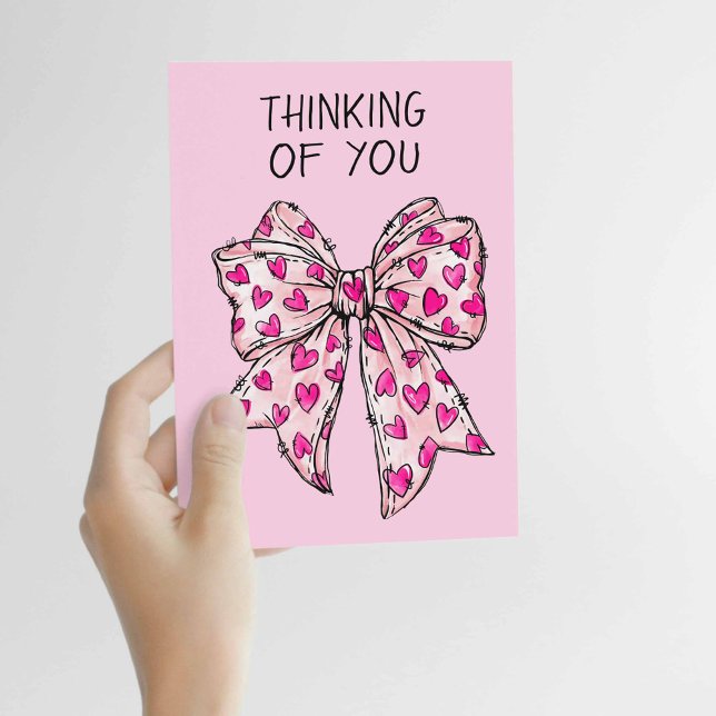 Tarjeta Coqueta caprichosa dobla el corazón rosado en cual (Customize for any occasion!)
