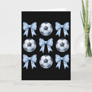 Tarjeta Coqueta de Fútbol Toile Lazo Azul Mamá de Fútbol D