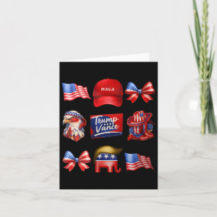 Tarjeta Coqueta Femenina Trump Vance 2024 Chica Trump Repu