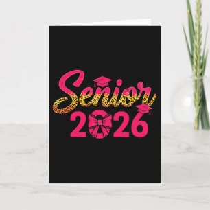 Tarjeta Coqueta Lazo Rosa Leopardo Senior 2026 Cl De Gradu