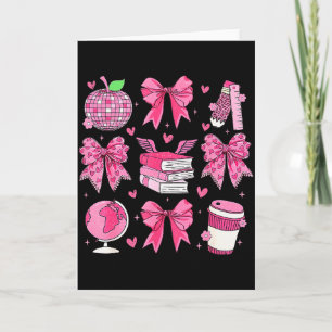 Tarjeta Coqueta lazo rosa manzana Agradecimiento a los mae