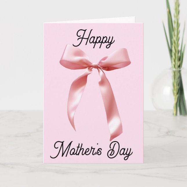 Tarjeta Coqueta rosa se cuece feliz día de la madre (Anverso)
