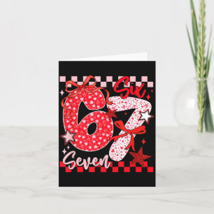 Tarjeta Coqueta San Valentín 67 Seis Siete Preppy Corazón