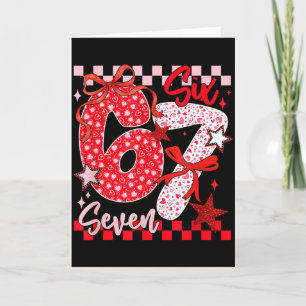 Tarjeta Coqueta San Valentín 67 Seis Siete Preppy Corazón 