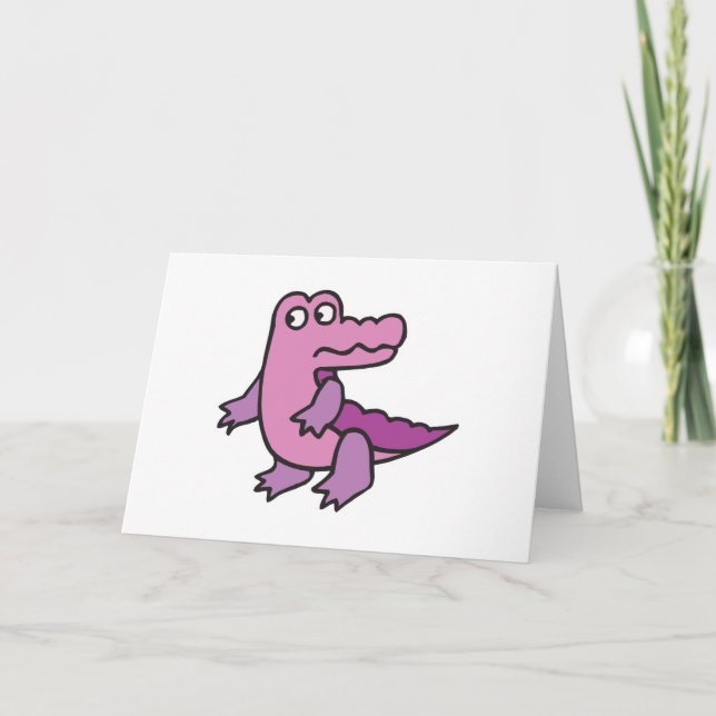 Tarjeta coqueto lagarto morado (Anverso)