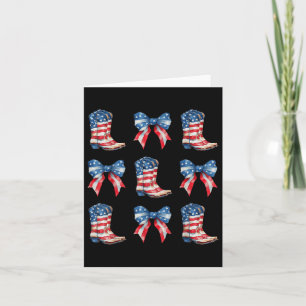Tarjeta Coquette American Cowgirl Western Boots 4 De Julio