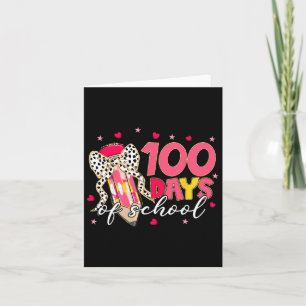 Tarjeta Coquette Bow 100 Días De Niños Chicas De Lápiz Esc