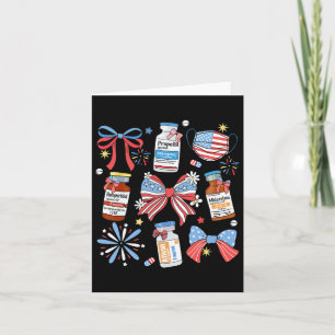 Tarjeta Coquette Bow 4 De Julio Enfermera Gerly Pharmacy I