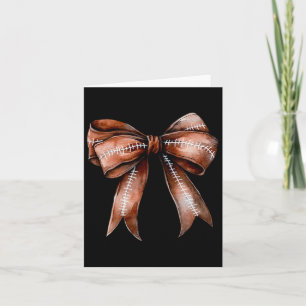 Tarjeta Coquette Bow American Footll otoño Acción de Graci