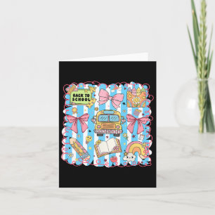 Tarjeta Coquette Bow Cute School Bus Girly Student De Vuel