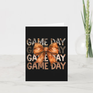 Tarjeta Coquette Bow Game Day American Footll Otoño Gracia