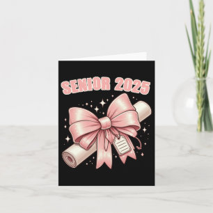 Tarjeta Coquette Bow Senior 2025 Graduation Long Sleeve