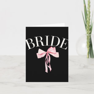 Tarjeta Coquette Bride con Coquette Bows Engagement Brida