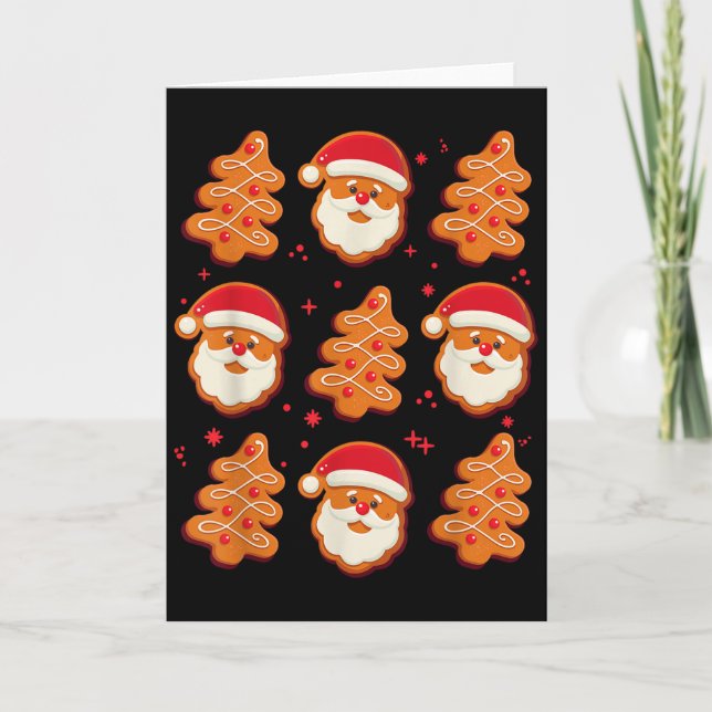 Tarjeta Coquette Christmas Tree Cake Santa Claus Nk Christ (Anverso)