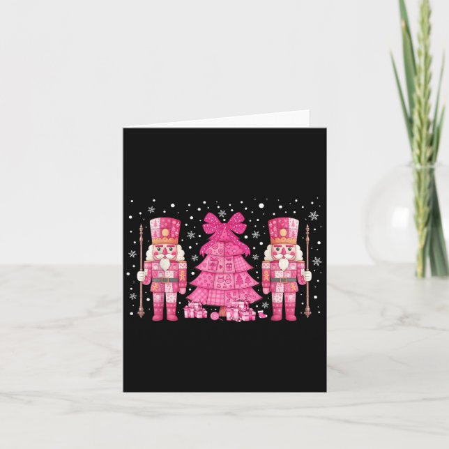 Tarjeta Coquette Christmas Tree Nk Nutcrackers Mujeres Niñ (Anverso)