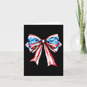 Tarjeta Coquette Estadounidense Bow Bandera Patriótica Est