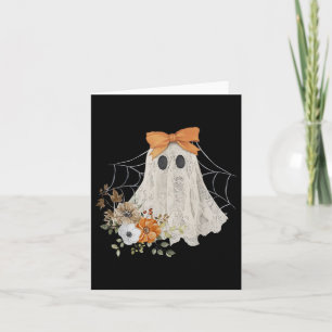 Tarjeta Coquette Ghost Halloween Flower Ghost Spookone Lac