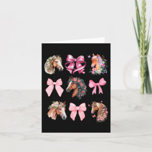 Tarjeta Coquette Horse Riendo Flores Silvestres Caballo Ec