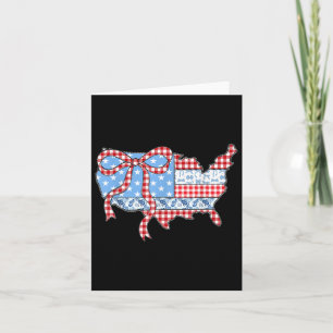 Tarjeta Coquette norteamericana Bow Patriotic Freedom Happ
