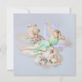 Tarjeta Coquette Pastel Angel Clouds