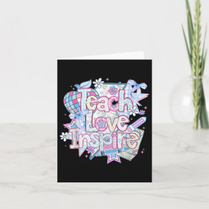 Tarjeta Coquette Teach Love Inspire Girona De Vuelta A La