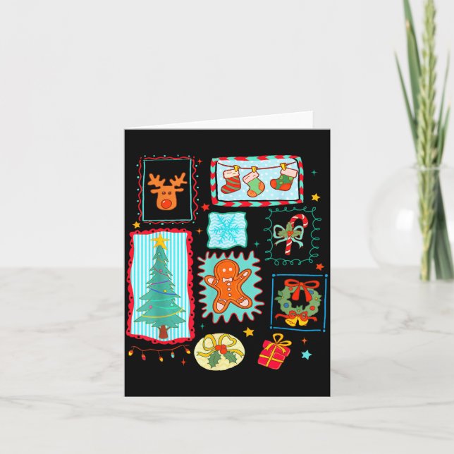 Tarjeta Coquette Tis The Season Christmas Santa Nk Preppy  (Anverso)