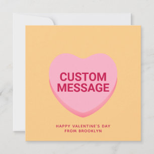 Tarjeta Coração de conversação de mensagem personalizada l
