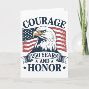 Tarjeta Coraje Patriótico Honor Legado Tema USA