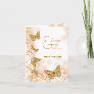 Tarjeta Coral oro compromiso boda aniversario