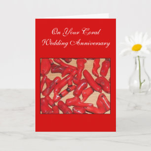 Tarjeta Coral Personalizado 35° Aniversario Boda