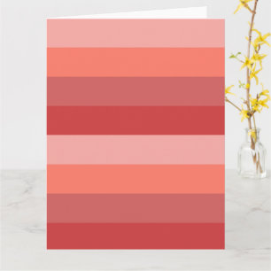Tarjeta Coral Pink Stripes