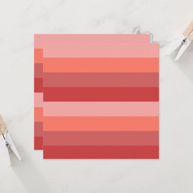 Tarjeta Coral Pink Stripes (Anverso/Reverso In Situ)