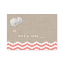 Tarjeta Coral Sand Dollar Chevron Place