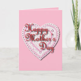 Tarjeta Corazón a la vista para el Día de la Madre (hoy es
