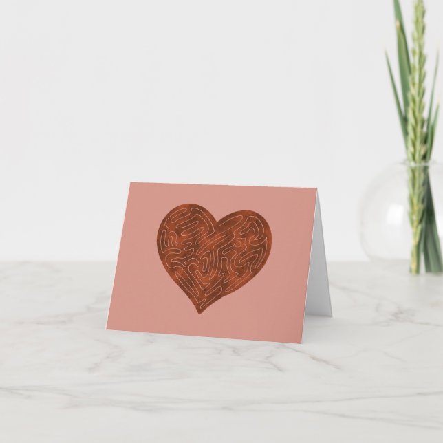 TARJETA CORAZÓN A-MAZE-ING (ROJO) (Anverso)