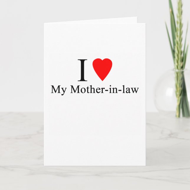Tarjeta Corazón a mi madre en la ley (Anverso)