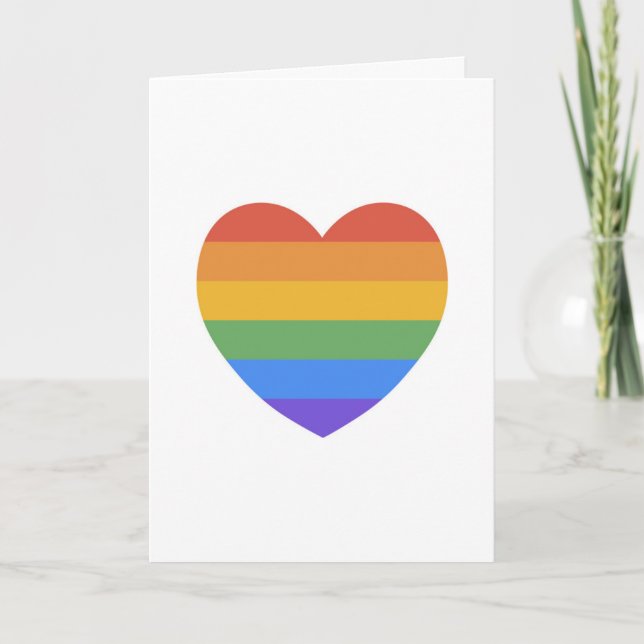 Tarjeta Corazón arcoiris (Anverso)