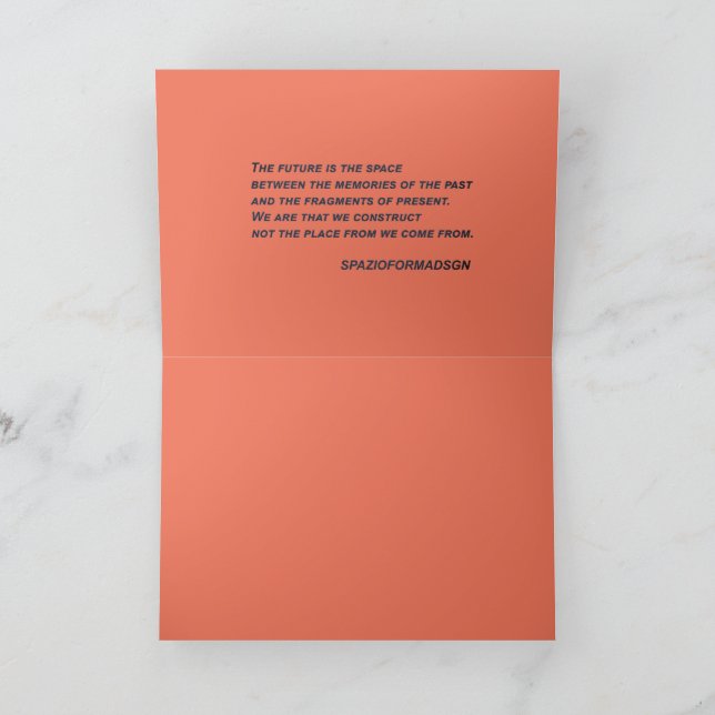 Tarjeta "Corazón blanco en negro desde el sol" & Futuro (Interior)