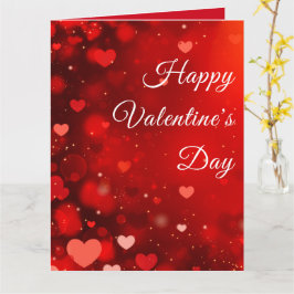 Tarjeta Corazón Brillante de Purpurina Roja Personalizado 