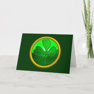 TARJETA CORAZÓN CÉLTICO DE SAN PATRICIO,TRÉBOL