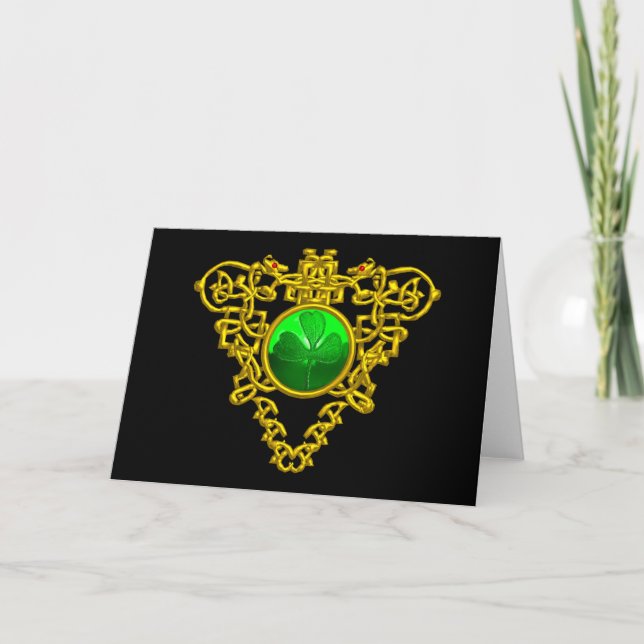 TARJETA CORAZÓN CÉLTICO DE SAN PATRICK (Anverso)